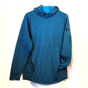 Under Armour Cold Gear Fitted Hoodie Womens Size Medium Pullover Blue Green
